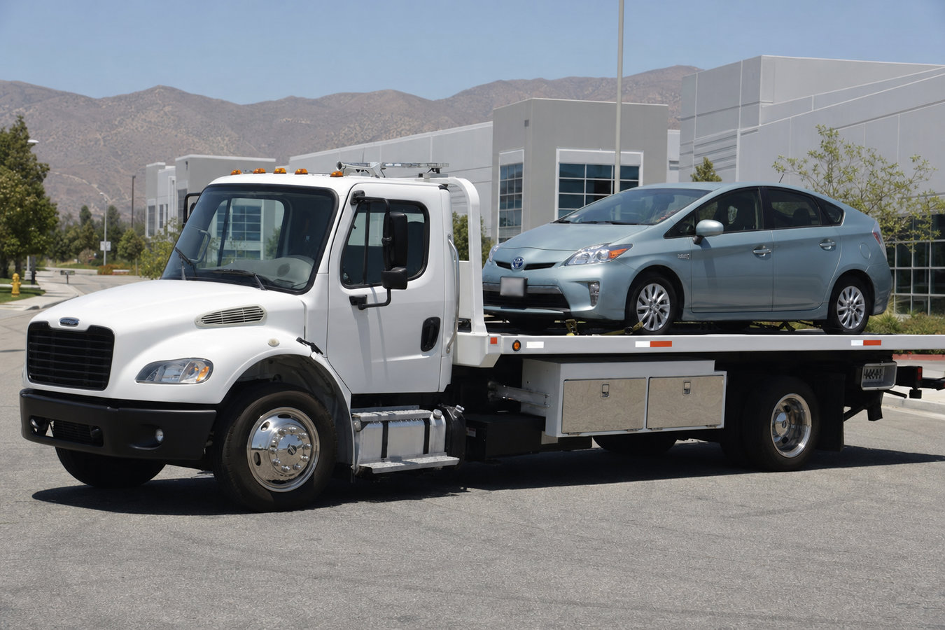 Flatbed towing