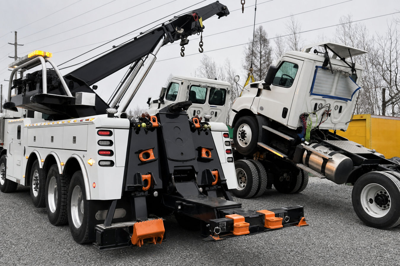 Heavy equipment and machinery towing